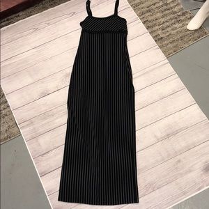 Black with stripe Maxi Dress
